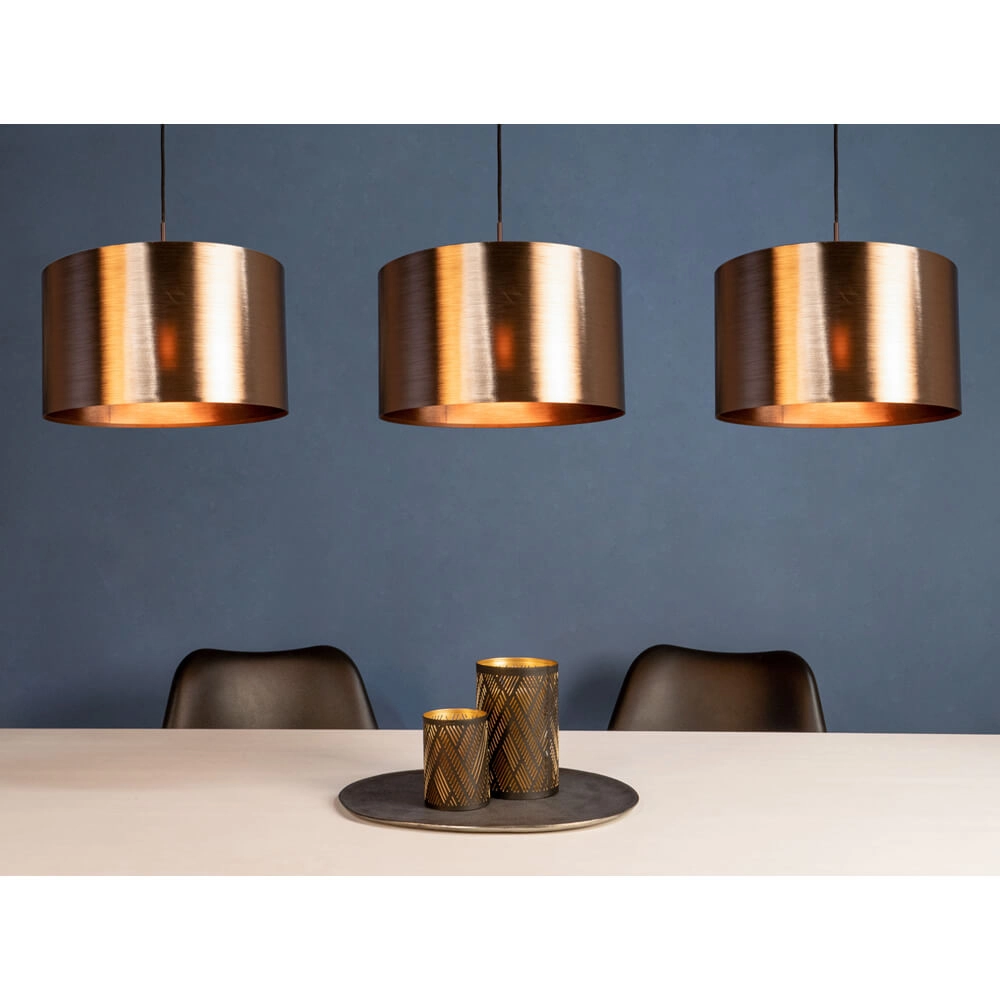 Lampe suspendue salle à manger Saganto 1 avec 3 teintes cuivrées Stars of Light 9002759393571