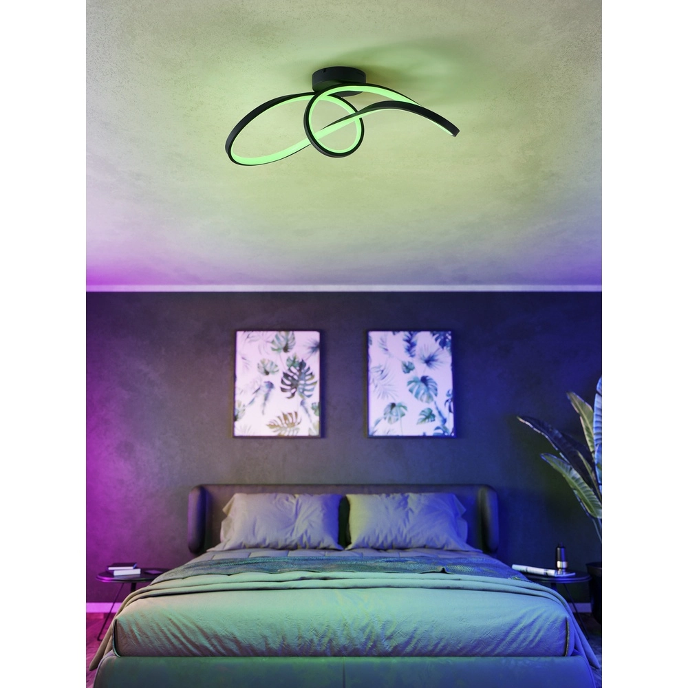 Lampe de plafond Zigbee Calarossa-Z LED - Noir Eglo 9008606312948