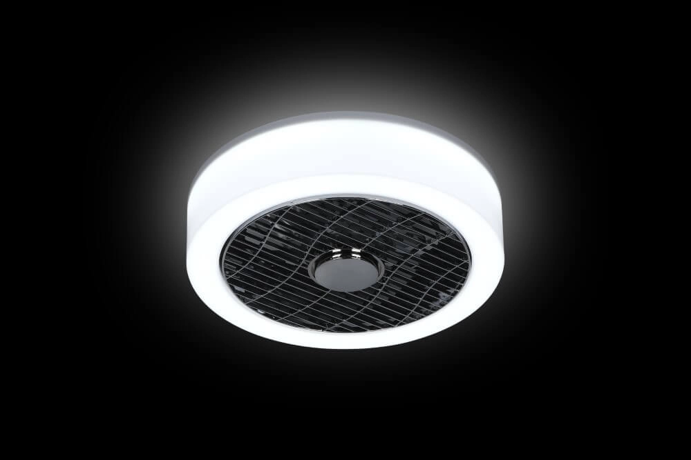 Lampe de ventilateur de plafond The Fan 40 cm - 2700-4000K blanc avec noir