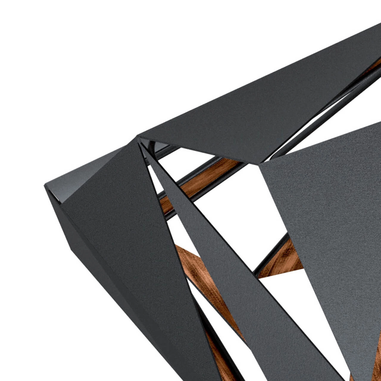 Plafonnier Carlton 6 noir/cuivre Ø 47cm Eglo 9002759433994