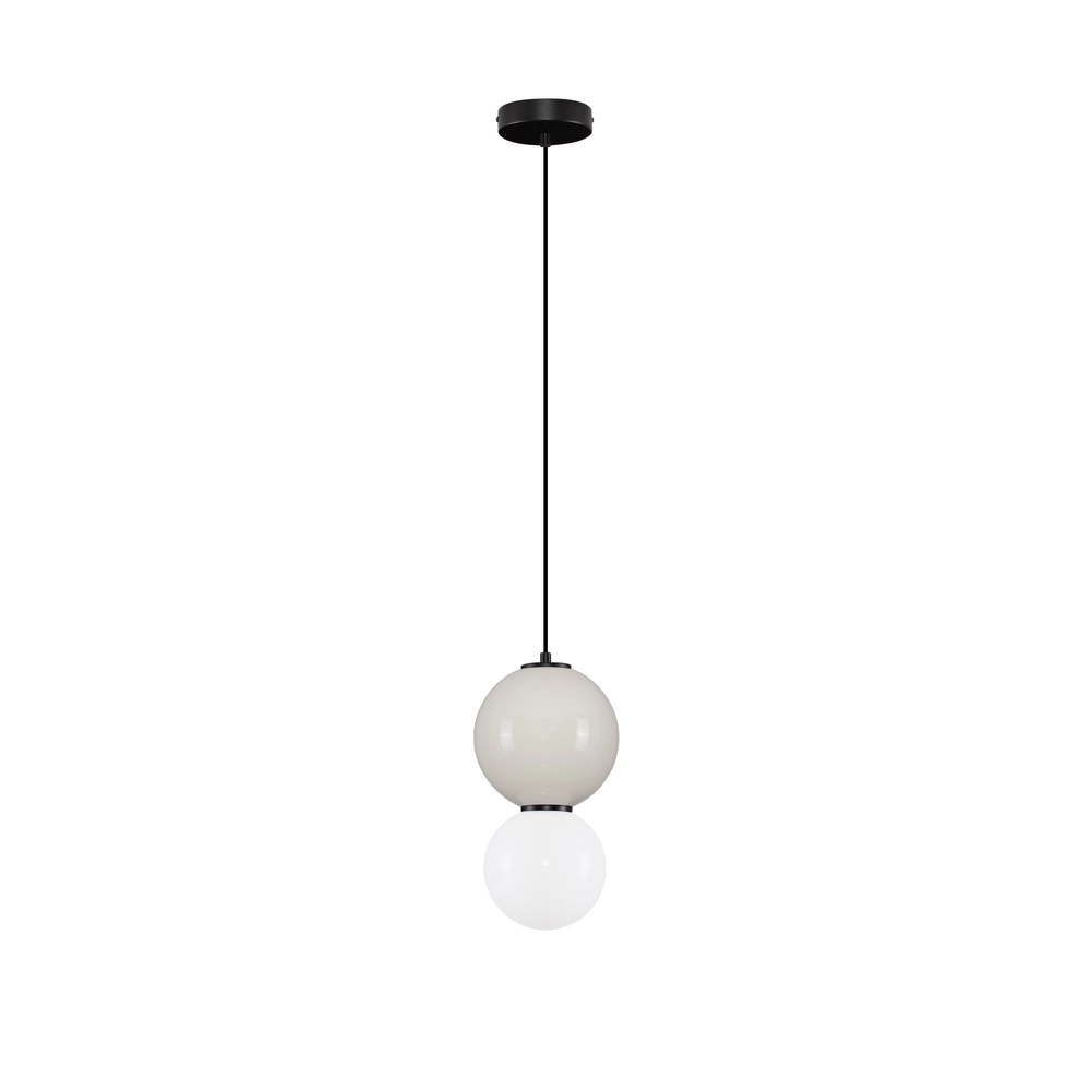 Suspension Noesis Ø 18cm gris clair avec blanc Suspension Noesis Ø 18cm gris clair avec blanc