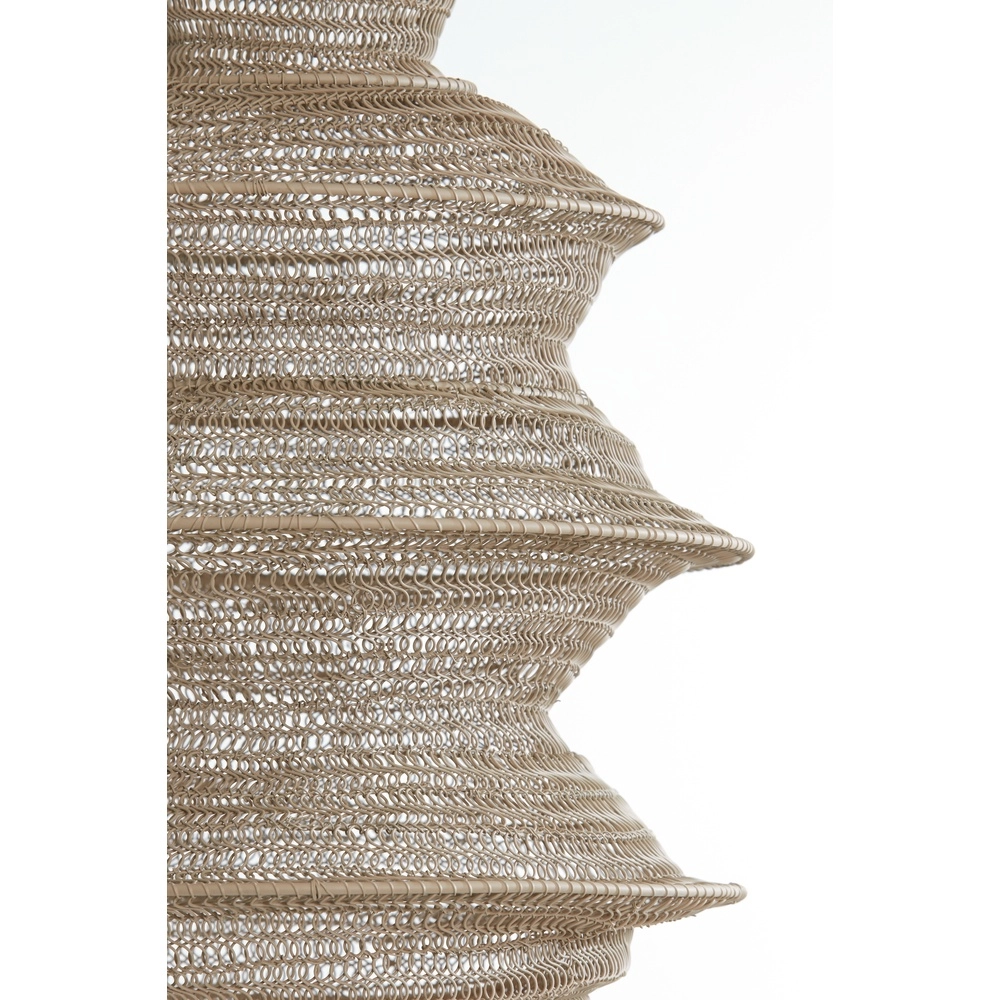 Lampe suspendue en filet métallique Nakisha Ø 31cm - sable Light & Living 8717807694999