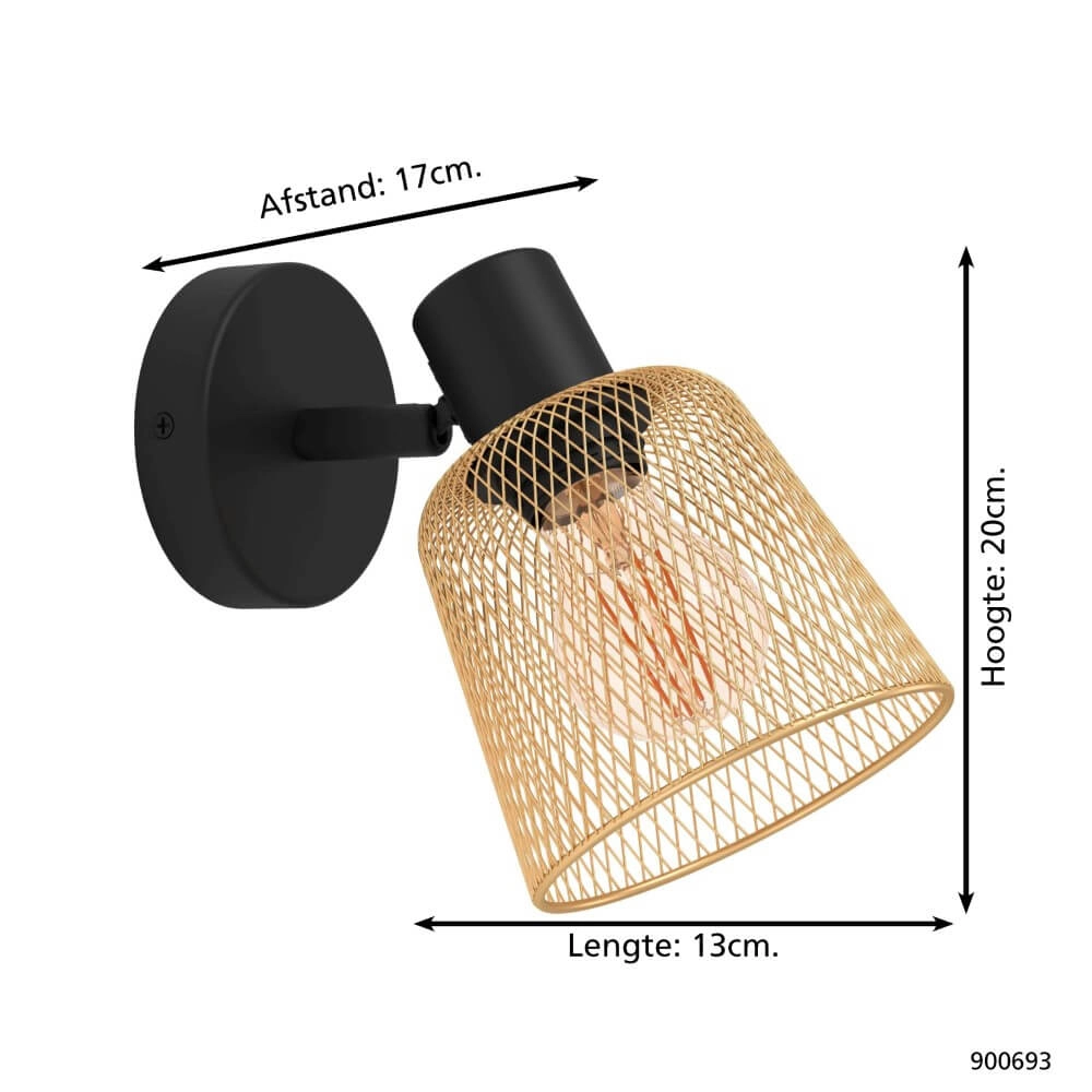 Applique Coslada Or avec du noir Eglo 9008606262052