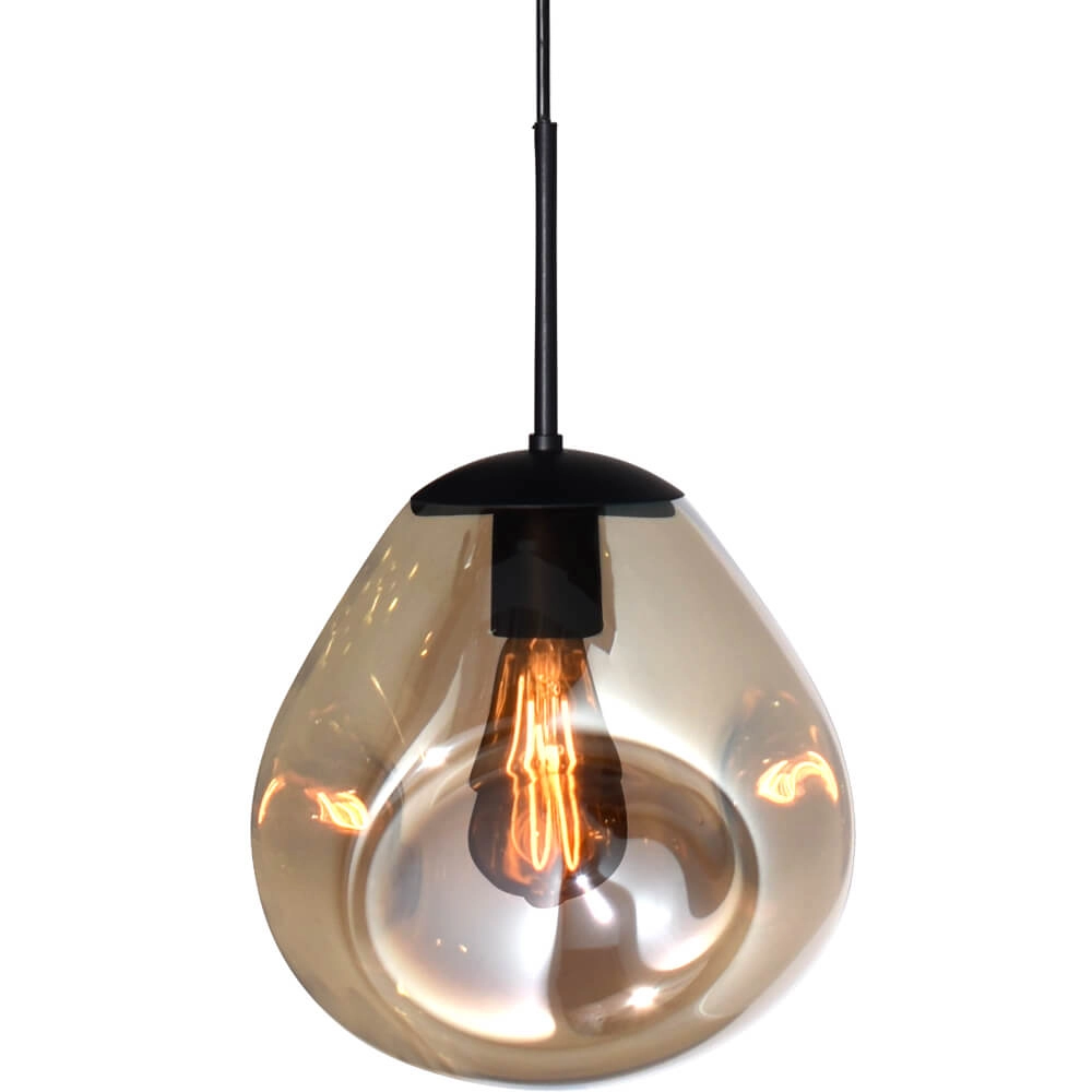 Lampe suspendue Lava 4x verre doré Ø 24cm Masterlight 8718121286112