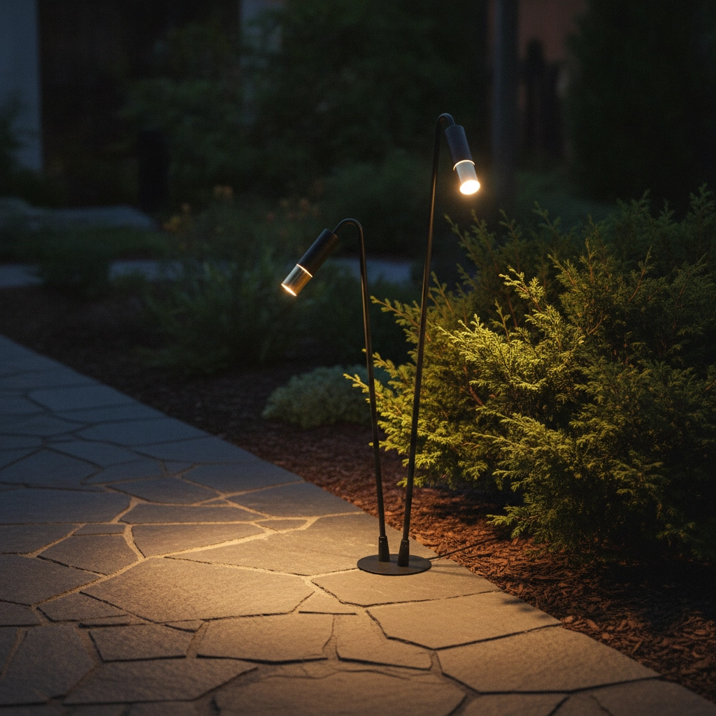 Lampe de jardin Aether double anthracite