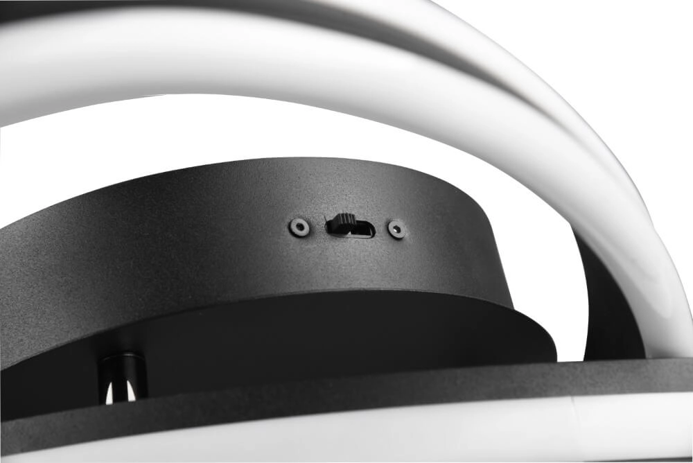 Plafonnier Nuria 59cm noir Trio 4017807505184