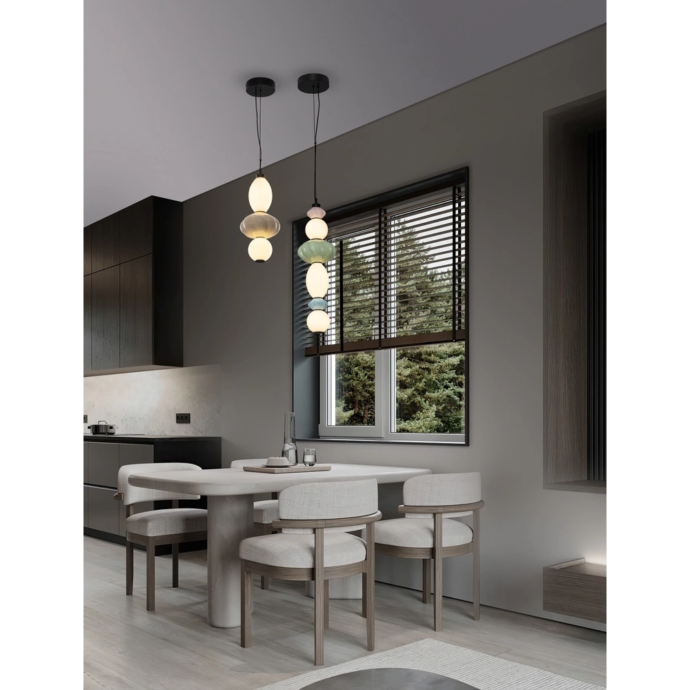 Suspension Oneta rose - blanc - vert - bleu Lyora 5212017473936