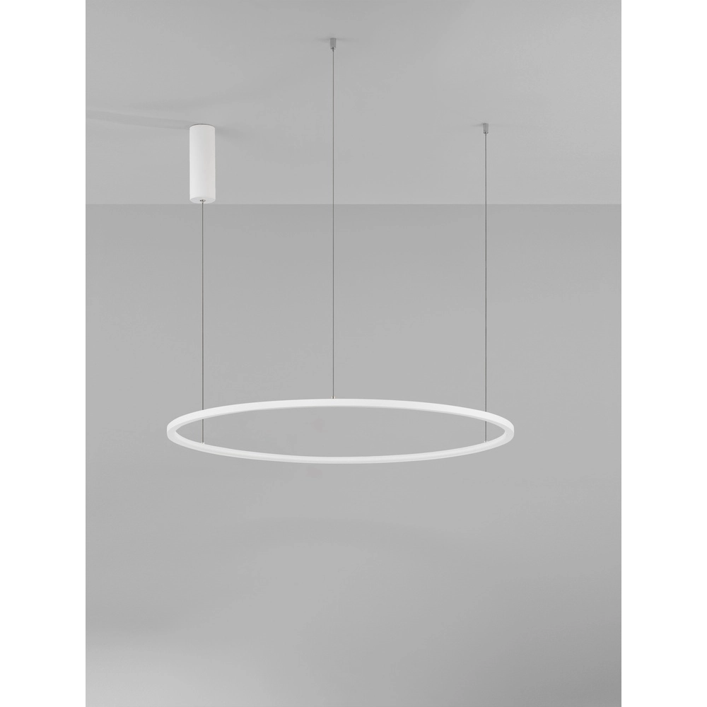 Suspension ronde Tarquin blanc Ø 80cm Lyora 5212017438294
