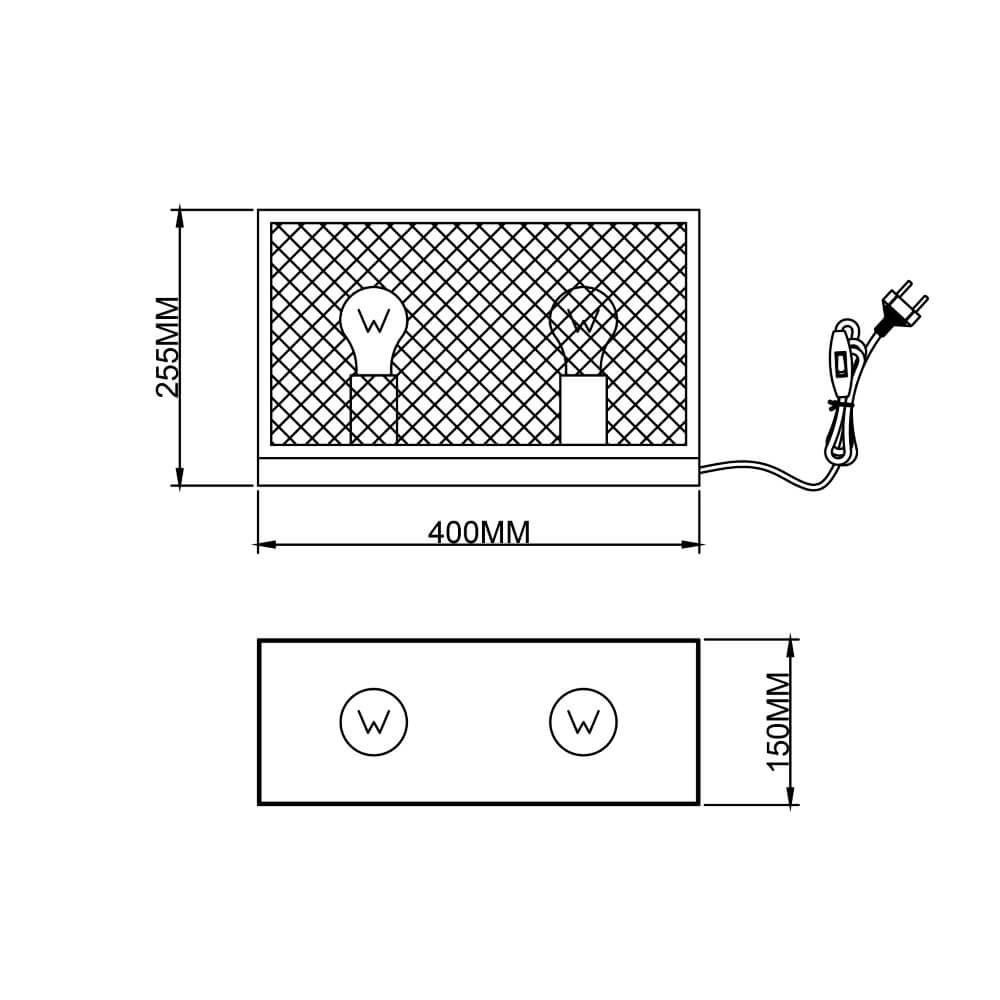 Lampe de table en maille Maze 2x E27 Brilliant 4004353411571