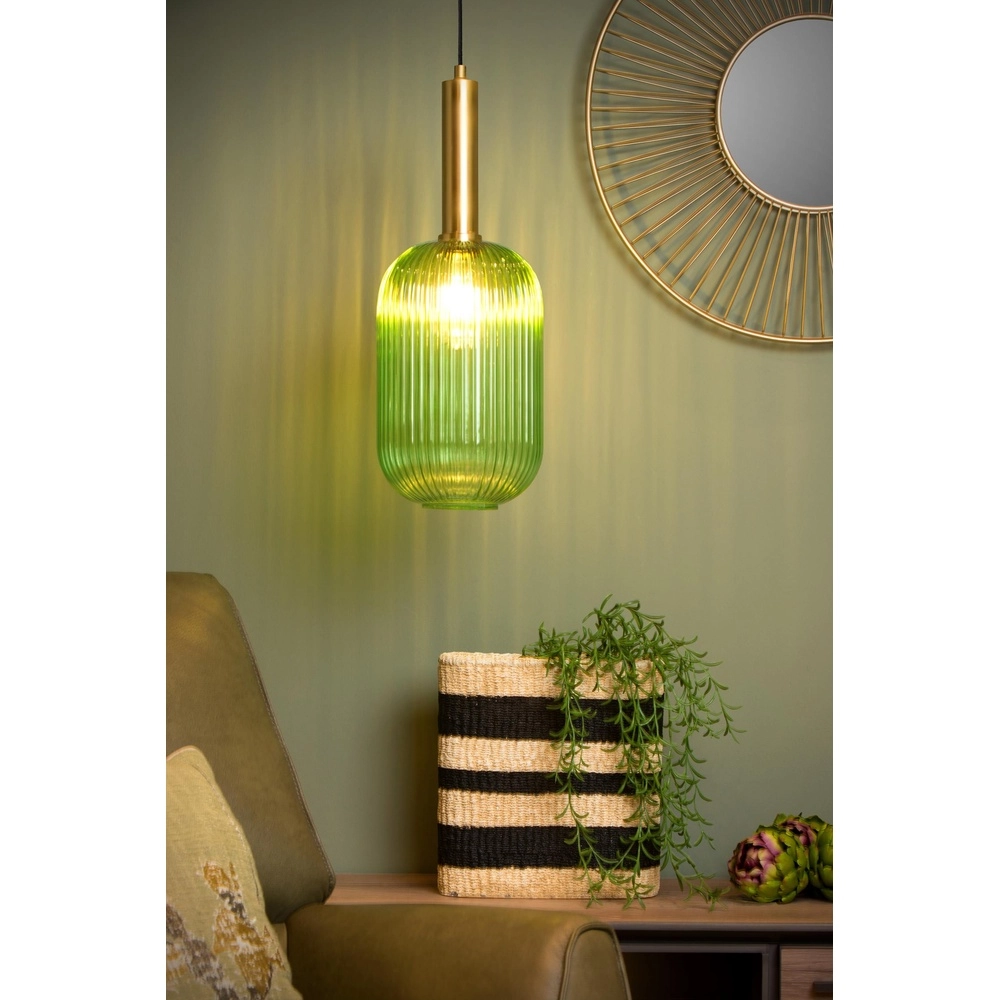 Lampe suspendue Maloto Ø 20cm vert Lucide 5411212451170
