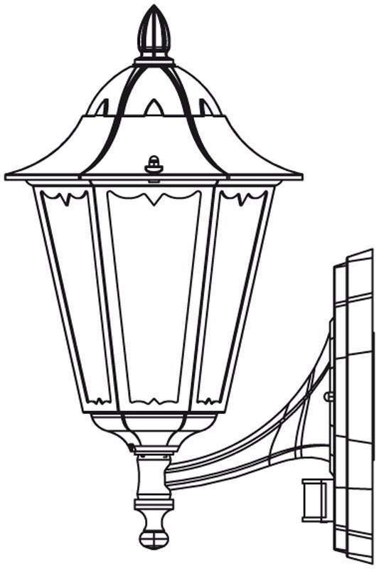 Lampe d'extérieur Navedo détecteur de mouvement blanc Eglo 9002759934477