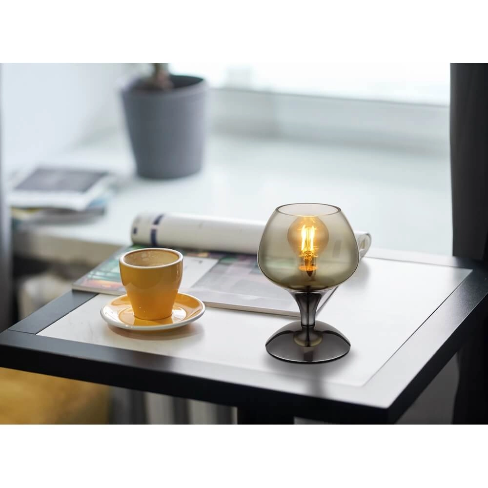 Lampe de table en bronze Maxy avec verre ambré Ø 15cm Globo 9007371462933