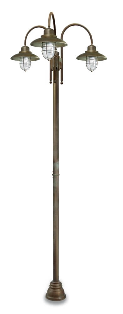 Lampe sur pied Patio Cage XL - laiton vieilli 3 lumières Lampe sur pied Patio Cage XL - laiton vieilli 3 lumières