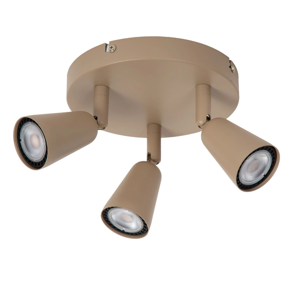 Projecteur de plafond Tiana Taupe 3 clairs