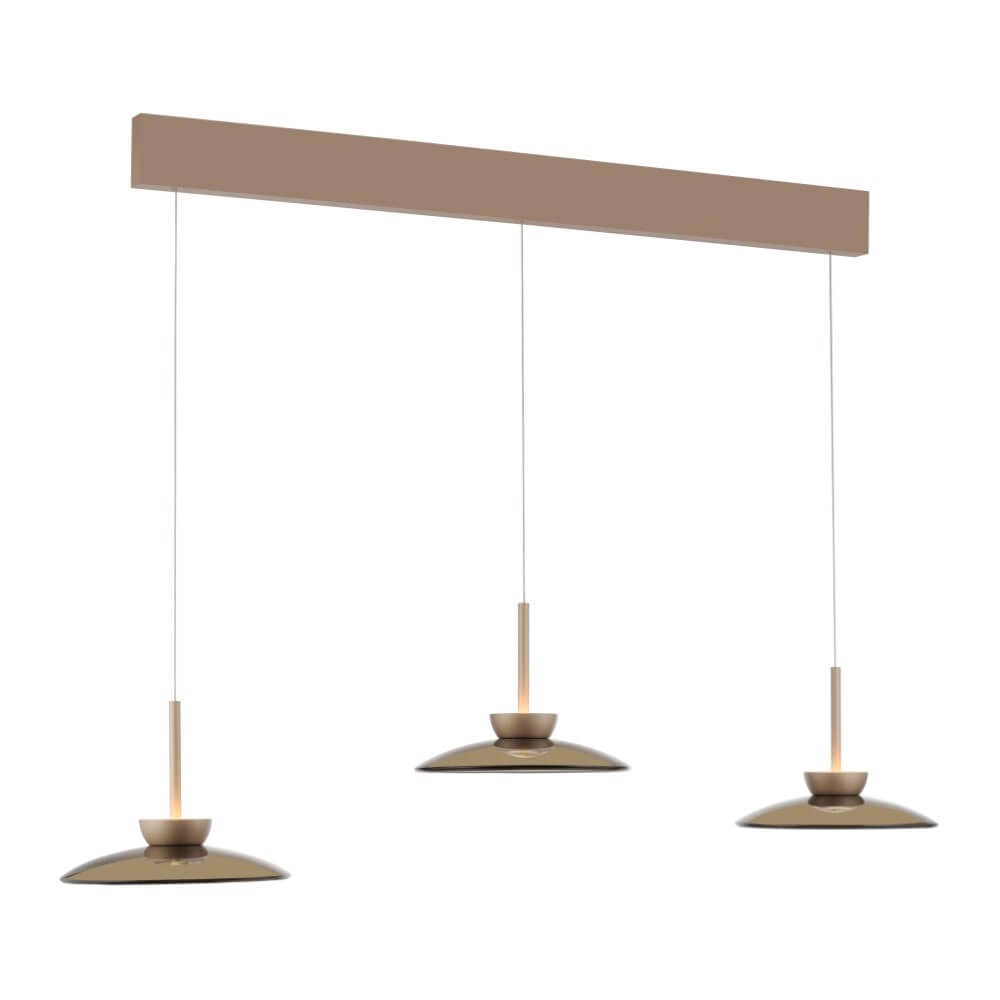 Lampe suspendue 3 lumières Pure Moon bronze