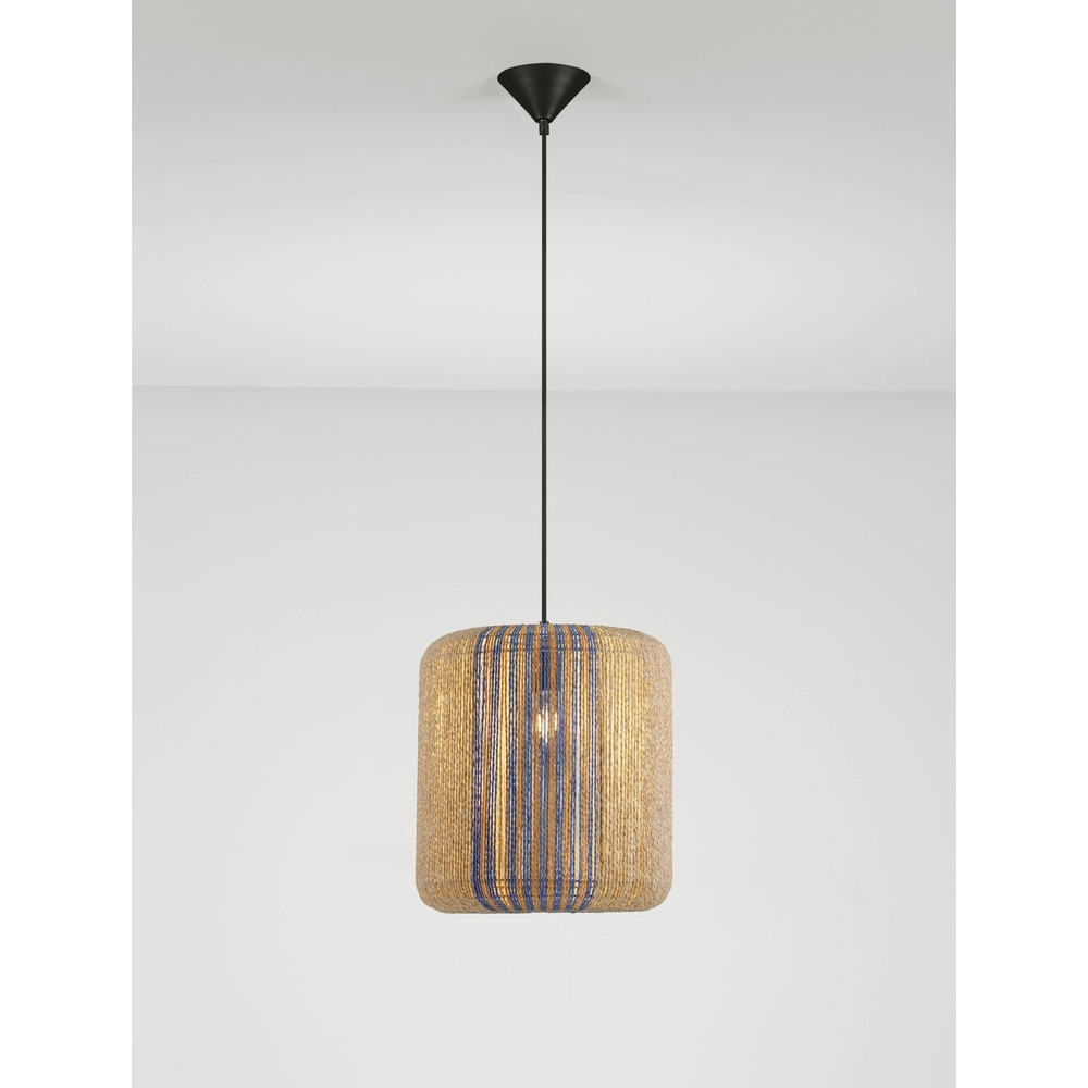 Suspension Abby Ø 33cm bleu avec marron Suspension Abby Ø 33cm bleu avec marron