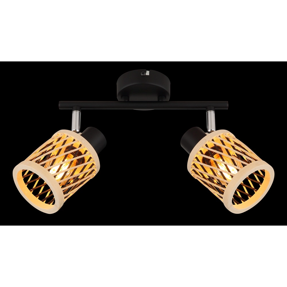 Lampe murale Mali 2-noir clair avec capuchons Globo 9007371531714