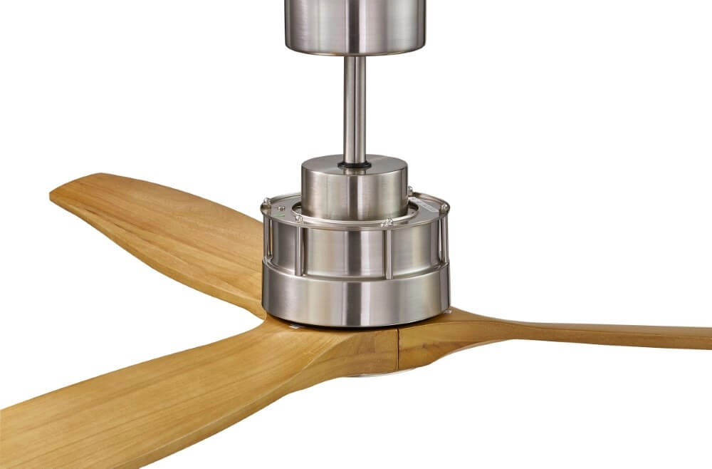 Ventilateur de plafond en bois et acier inoxydable Airfusion Akmani Ø152cm Beacon 9333509103981