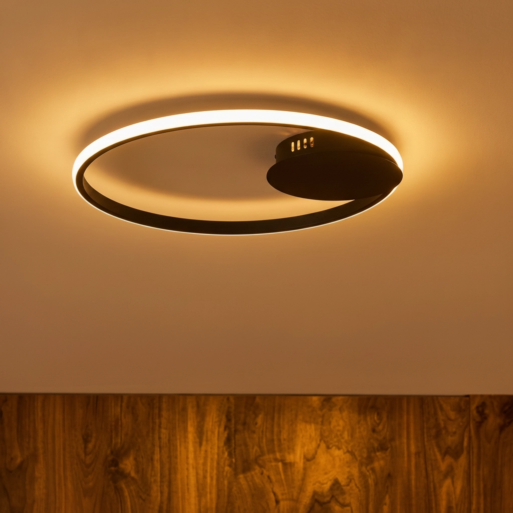 Plafonnier rond Fuline noir Ø 50cm