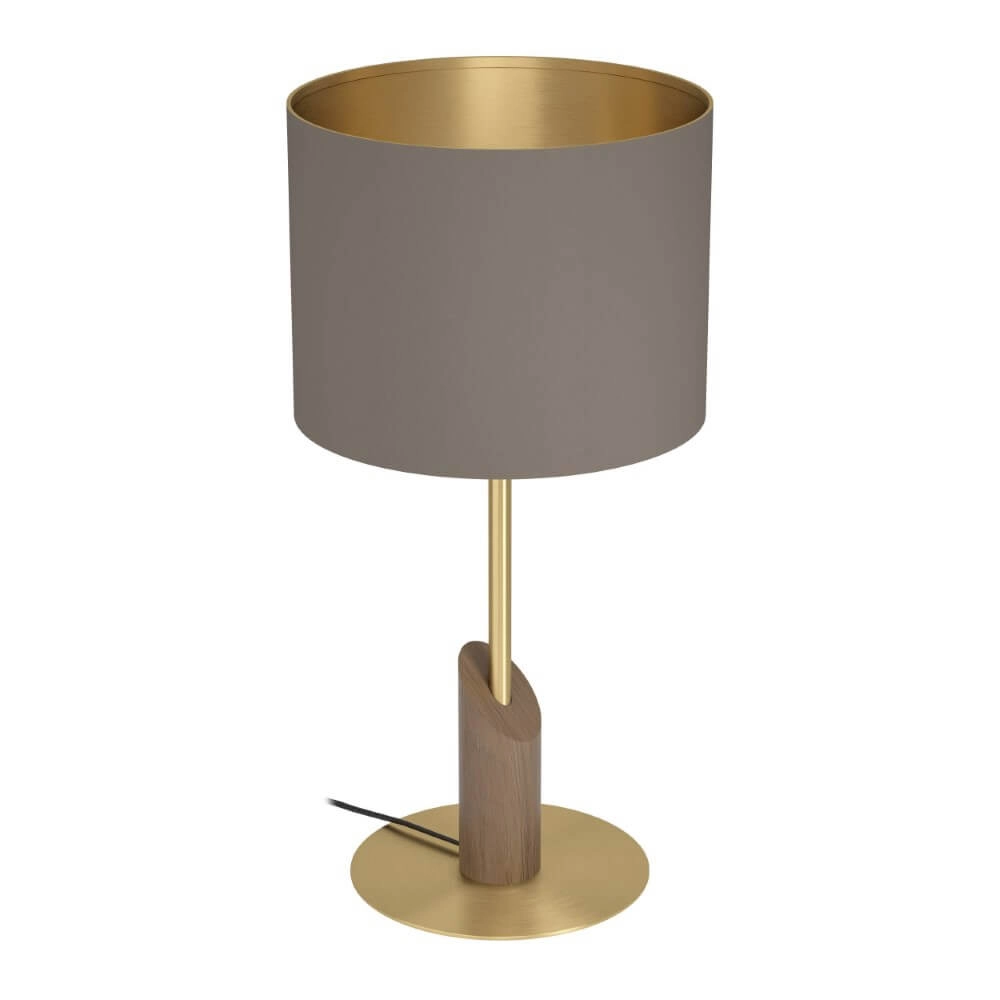 Lampe de table Santandria or avec nuance marron Lampe de table Santandria or avec nuance marron