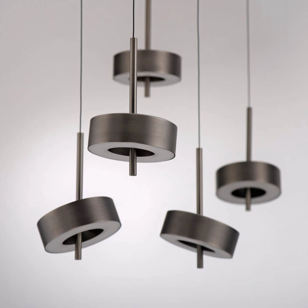 Lampe suspendue 5 lumières Q-Rotate marron moderne Paul Neuhaus 4012248383179