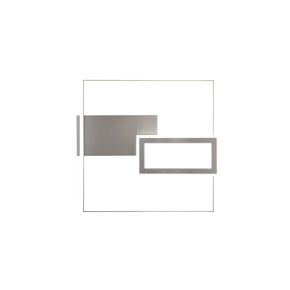 Plafonnier carré Spiro nickel 50cm Trio 4017807612462