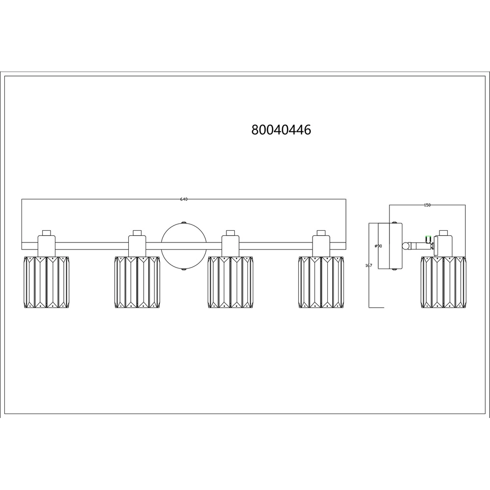 Lampe de plafond Run 4 lumières Globo 9007371507986