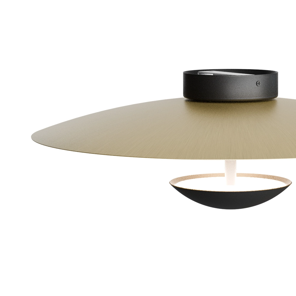 Lampe de plafond 16 cm Scala Ø 45cm noir avec or Masterlight 8718121389615