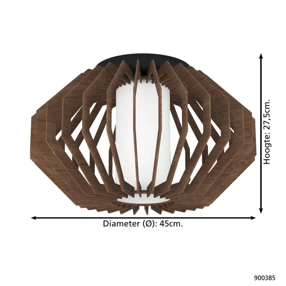 Plafonnier moderne Rusticaria en bois Eglo 9008606240036