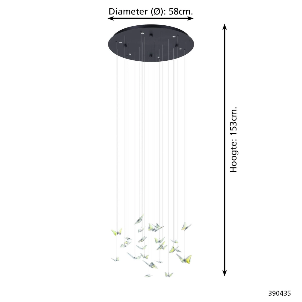 Design pendant lamp Adrados round Ø 58cm Stars of Light 9008606340255