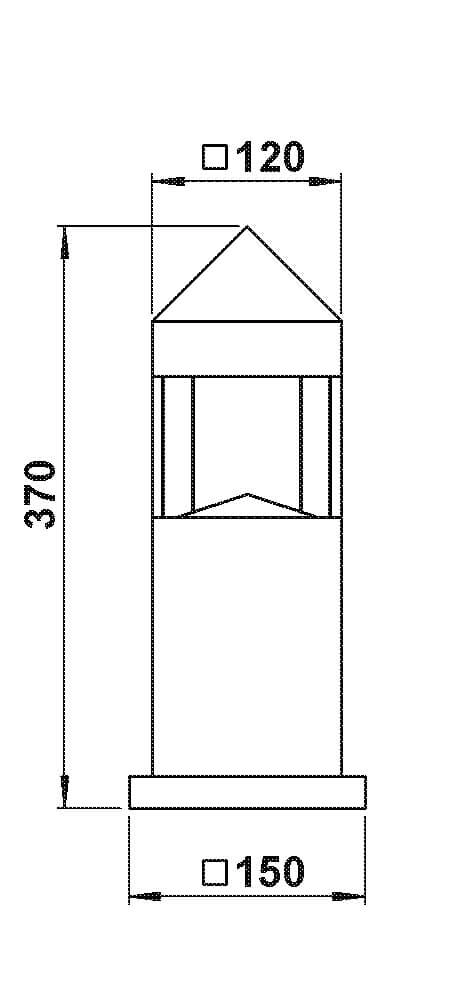 lampe d'extérieur Oblong 37 cm Albert 4007235605990