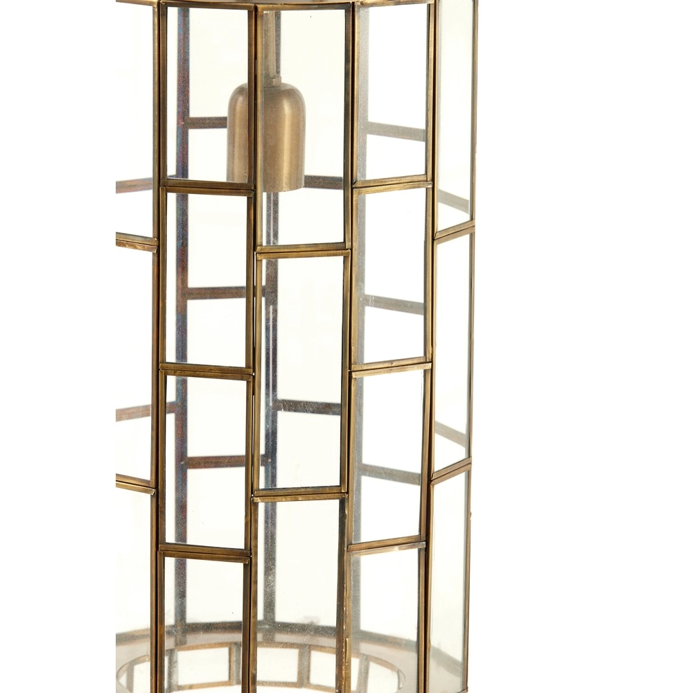 Lampe suspendue en verre Søstrene Ø 24cm - verre avec laiton Light & Living 8717807187262