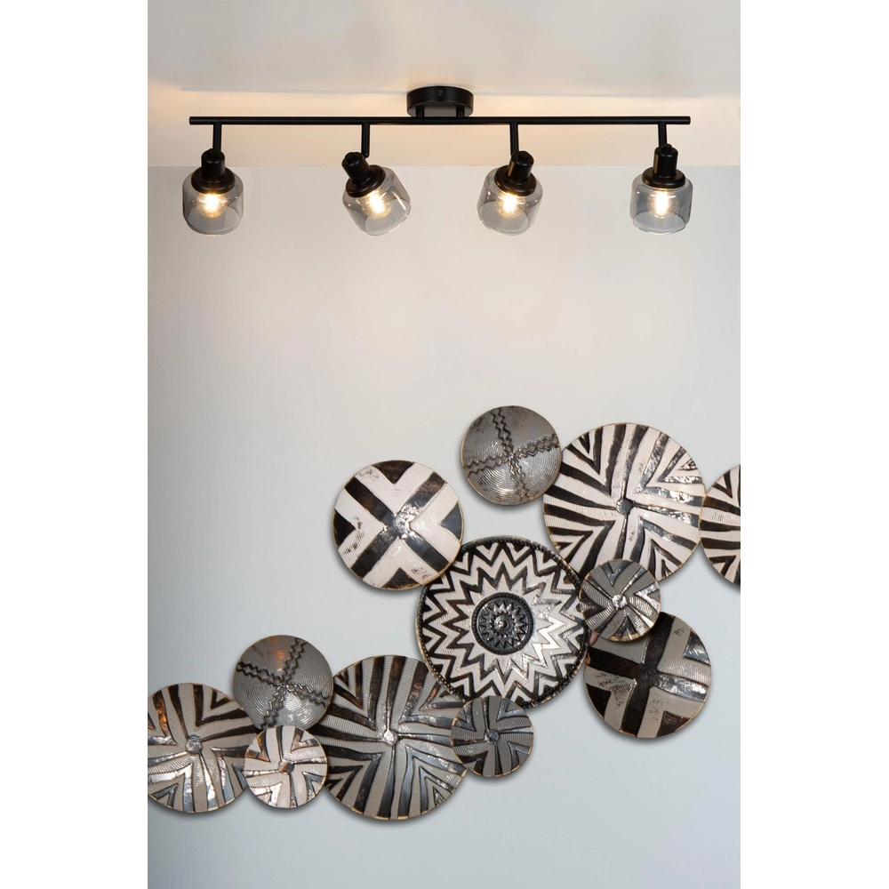 Lampe de plafond Bjorn Noir à 4 lumières Lucide 5411212771254