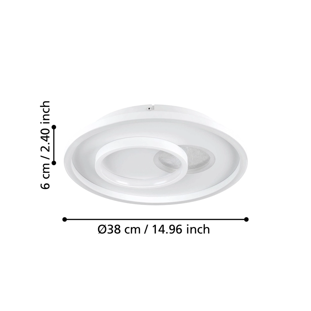 Lampe de plafond à design Tiriolo LED - blanc - Ø 38cm Eglo 9008606316366