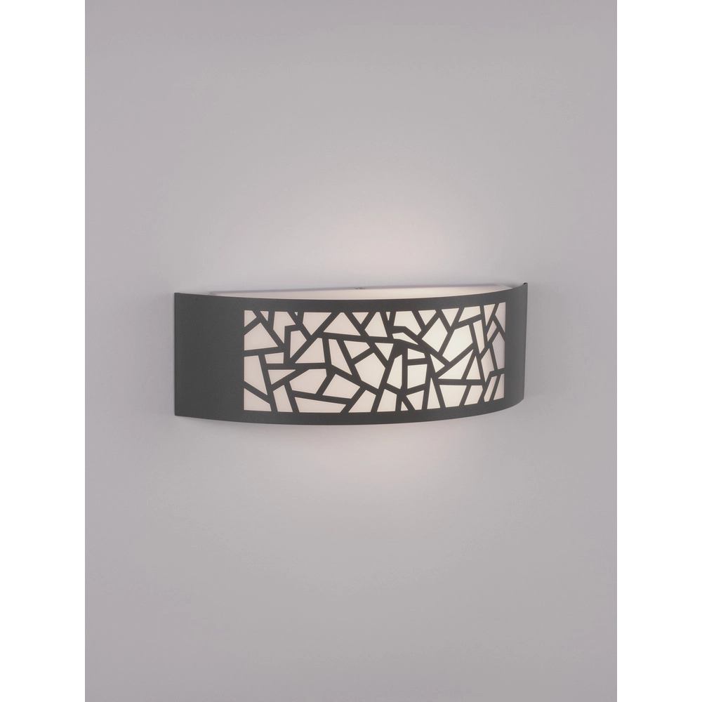 Applique murale grise Zenith ovale