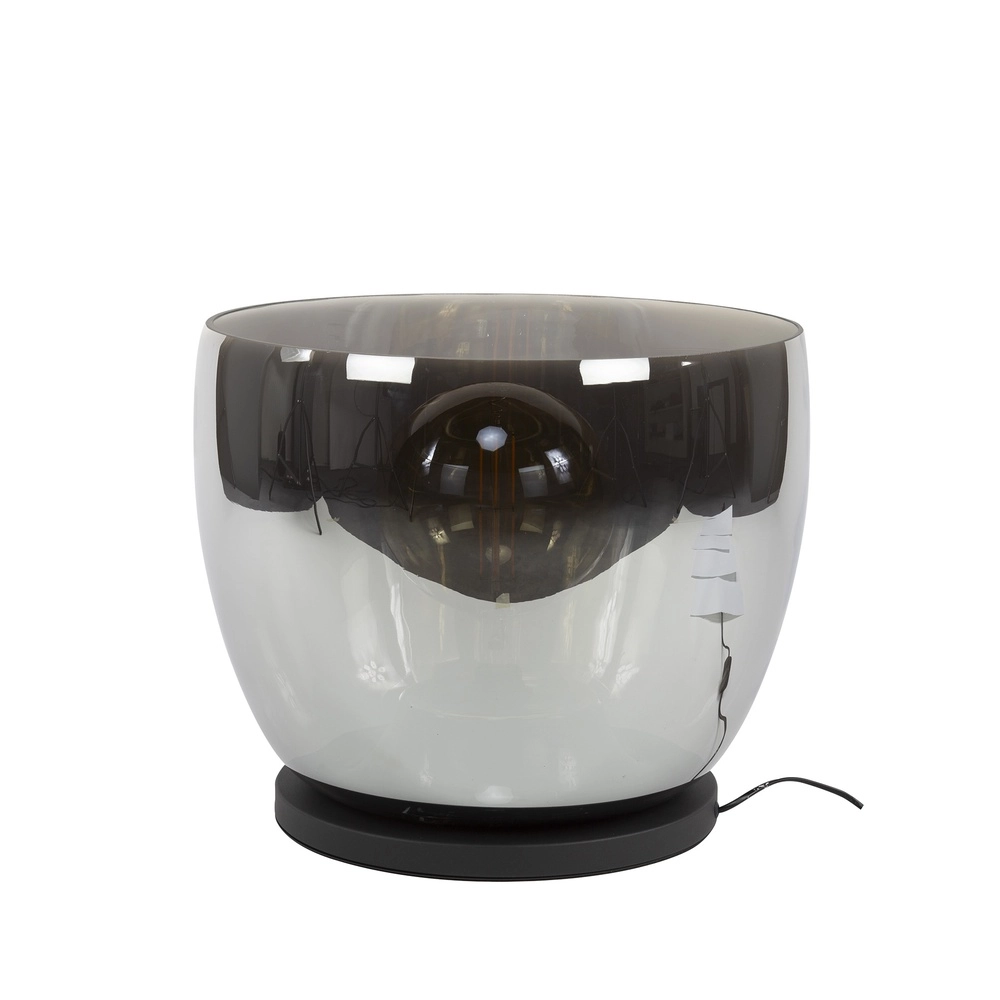 Lampe de pied en verre fumé UP Ø 48cm - 41cm de hauteur Lyora 8716803512658