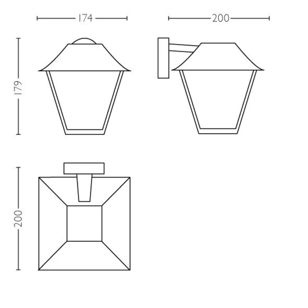 Applique murale Alpenglow 20 cm noir Philips 8718696158159