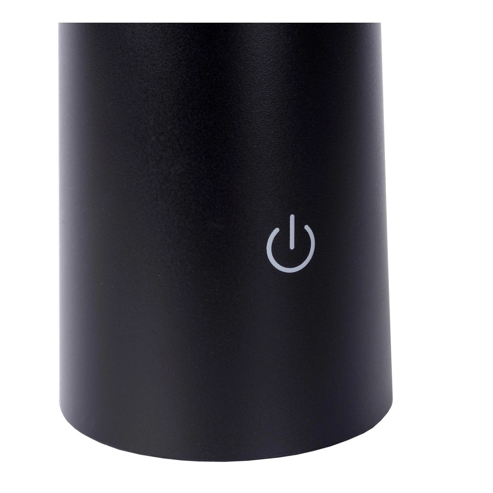 Lampe de table rechargeable Jive IP44 Couleur de lumière noire réglable Lucide 5411212021960