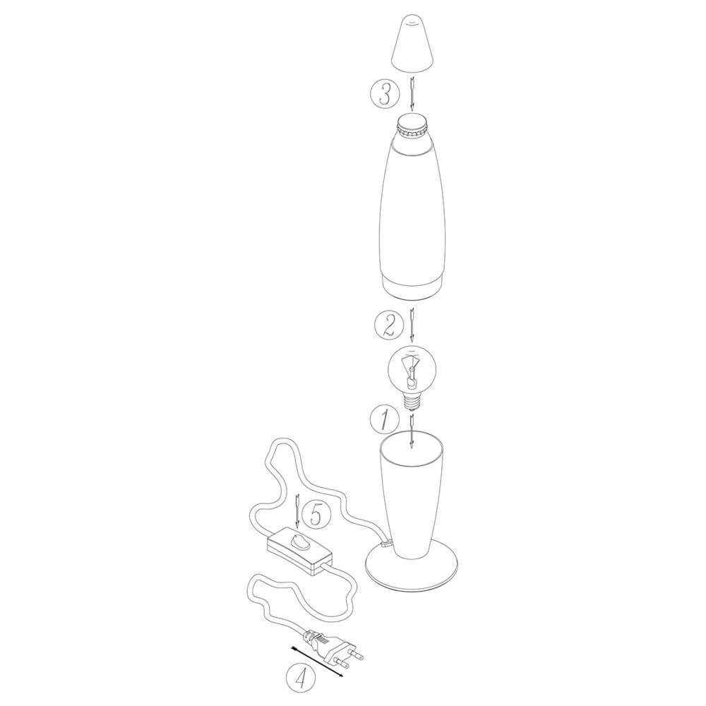 Lampe à lave Volcan gris argenté Steinhauer 8712746177640