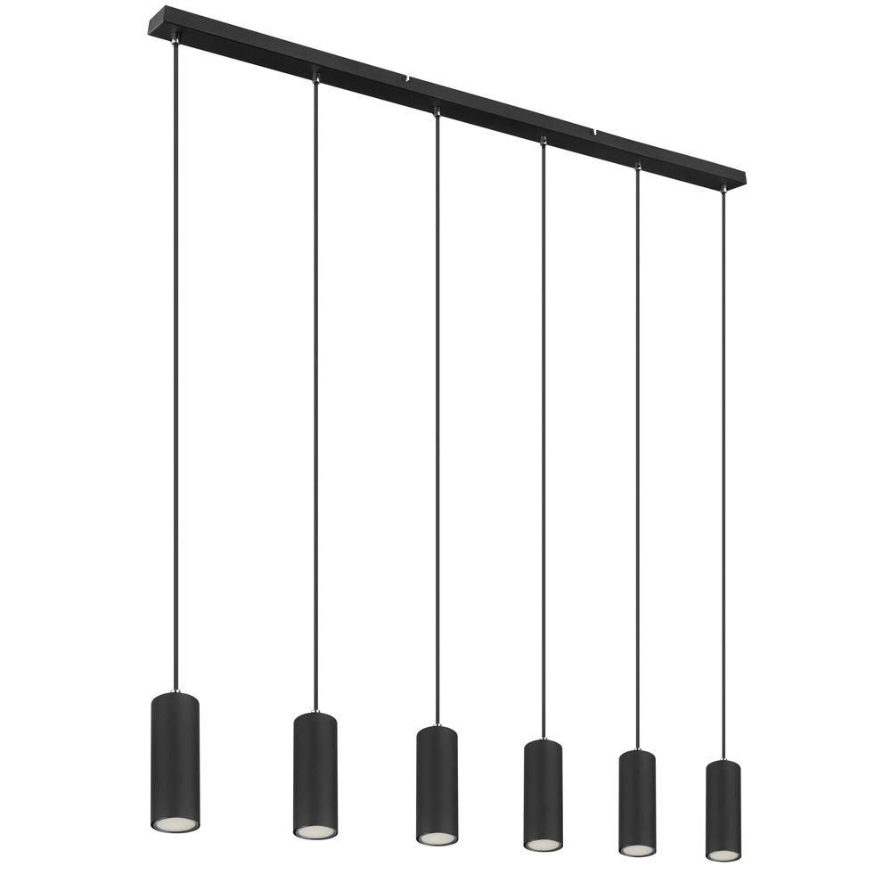 Lampe suspendue Robby Noir à 6 lumières Globo 9007371436583