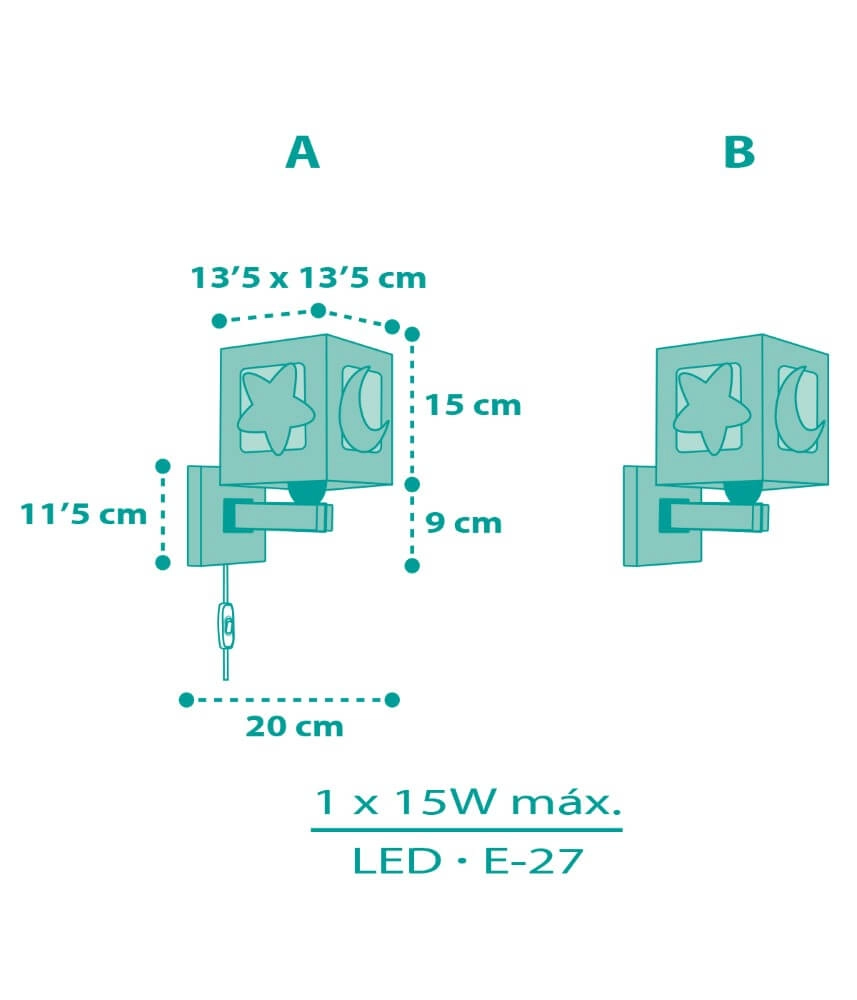 Applique verte Moonlight pour chambre d'enfant Dalber 8420406001913