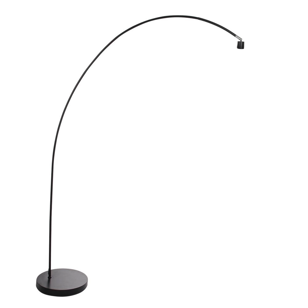 Lampe à arc solva avec abat-jour noir et rotin Ø 60cm Steinhauer 8712746182606
