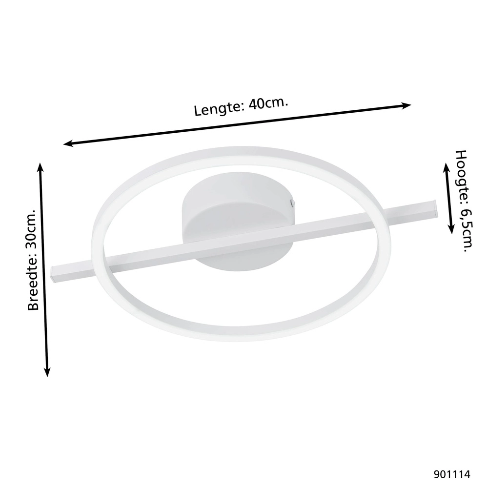 Lumière LED de plafond Amandolo Avec télécommande - blanc - rond Eglo 9008606303922