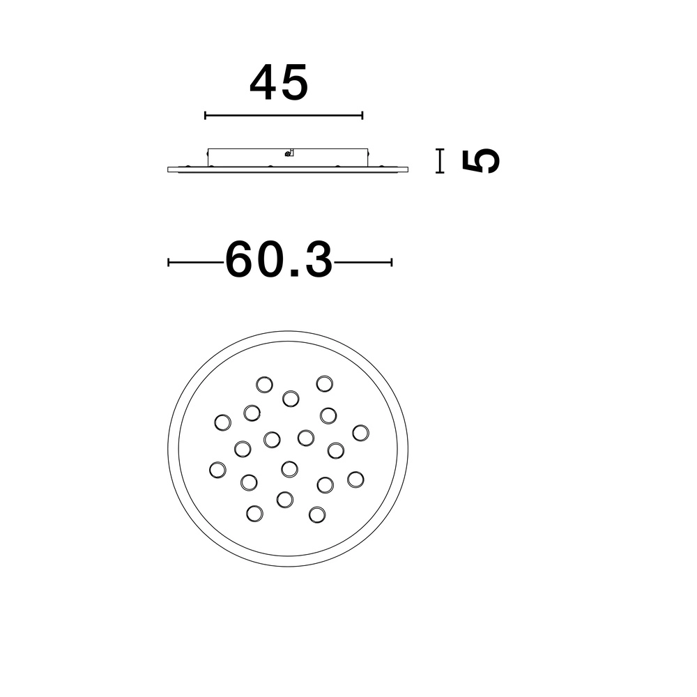 Plafonnier Astro Ø 60,3 cm avec fonction RGB Lyora 5212017450128