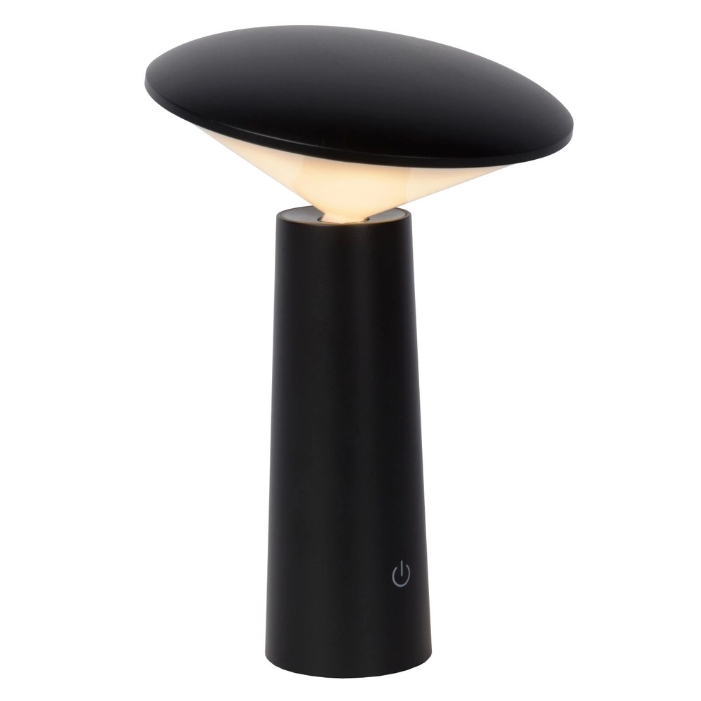 Lampe de table rechargeable Jive IP44 Couleur de lumière noire réglable Lucide 5411212021960