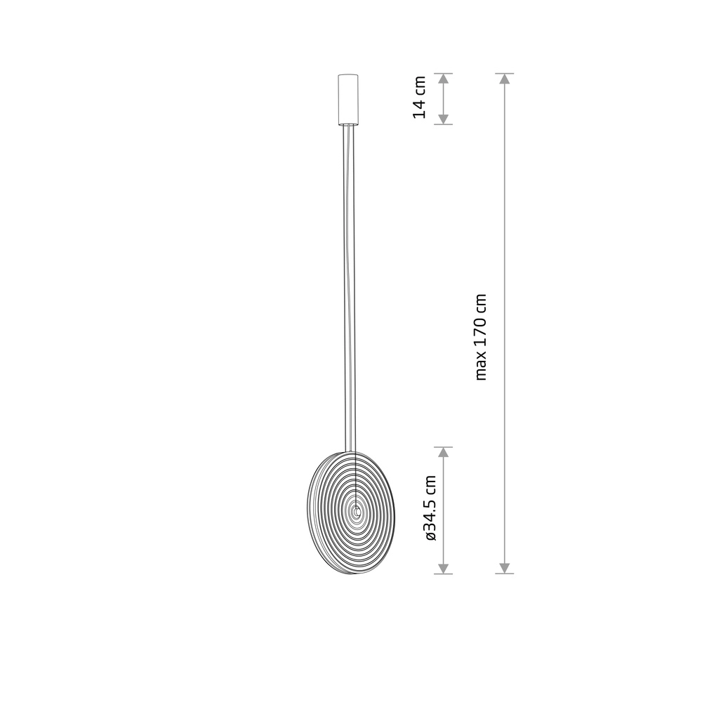 Lampe pendante de conception Aura Led Verre ambré Lyora 5903139122337