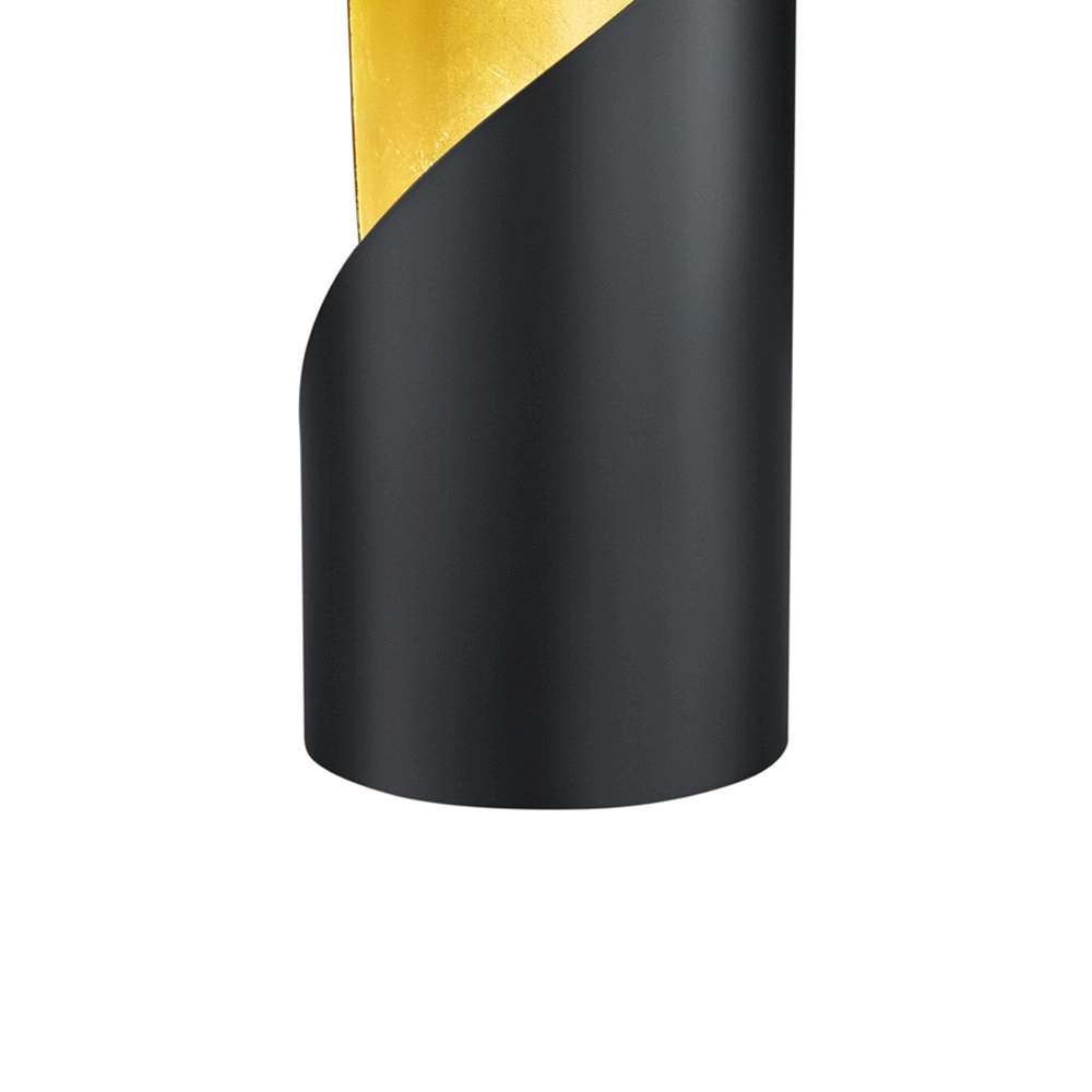 Lampe de table Frank noir avec de l'or Trio 4017807359763