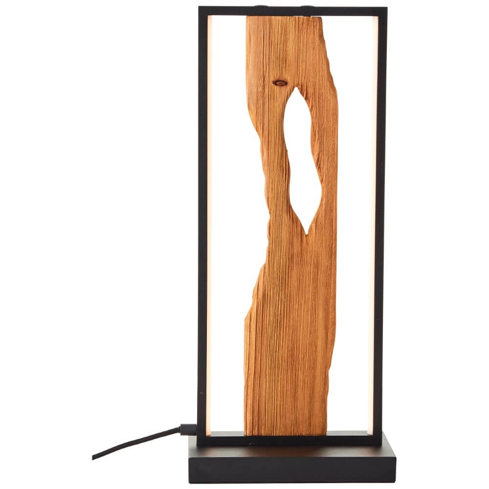 Lampe de table LED Chaumont avec du bois