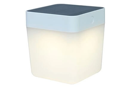 Lampe de table solaire Table Cube carré blanc Lampe de table solaire Table Cube carré blanc