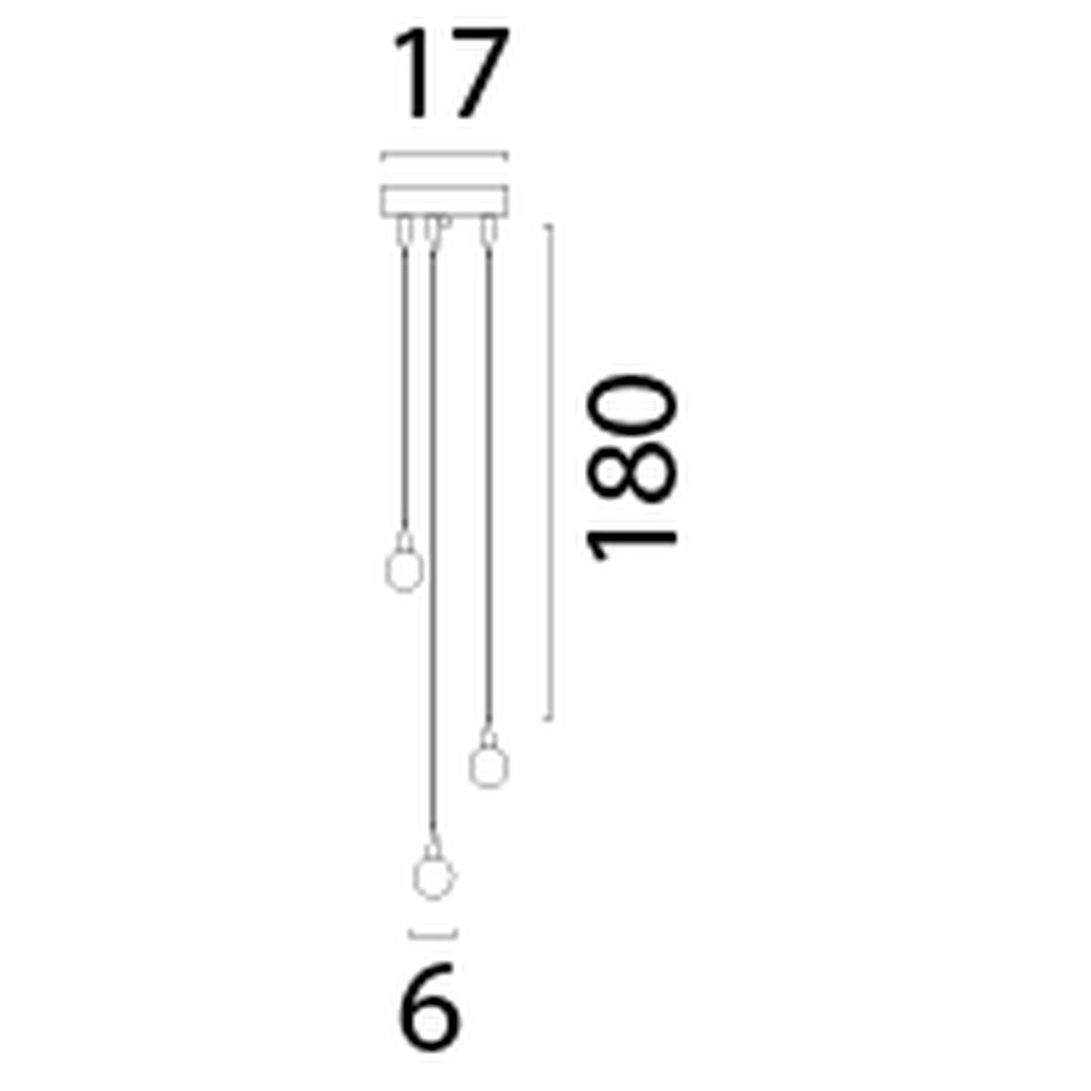 Lampe pendante à 3 lampes Talana brun cacao Ø 17cm DTW Masterlight 8718121356440